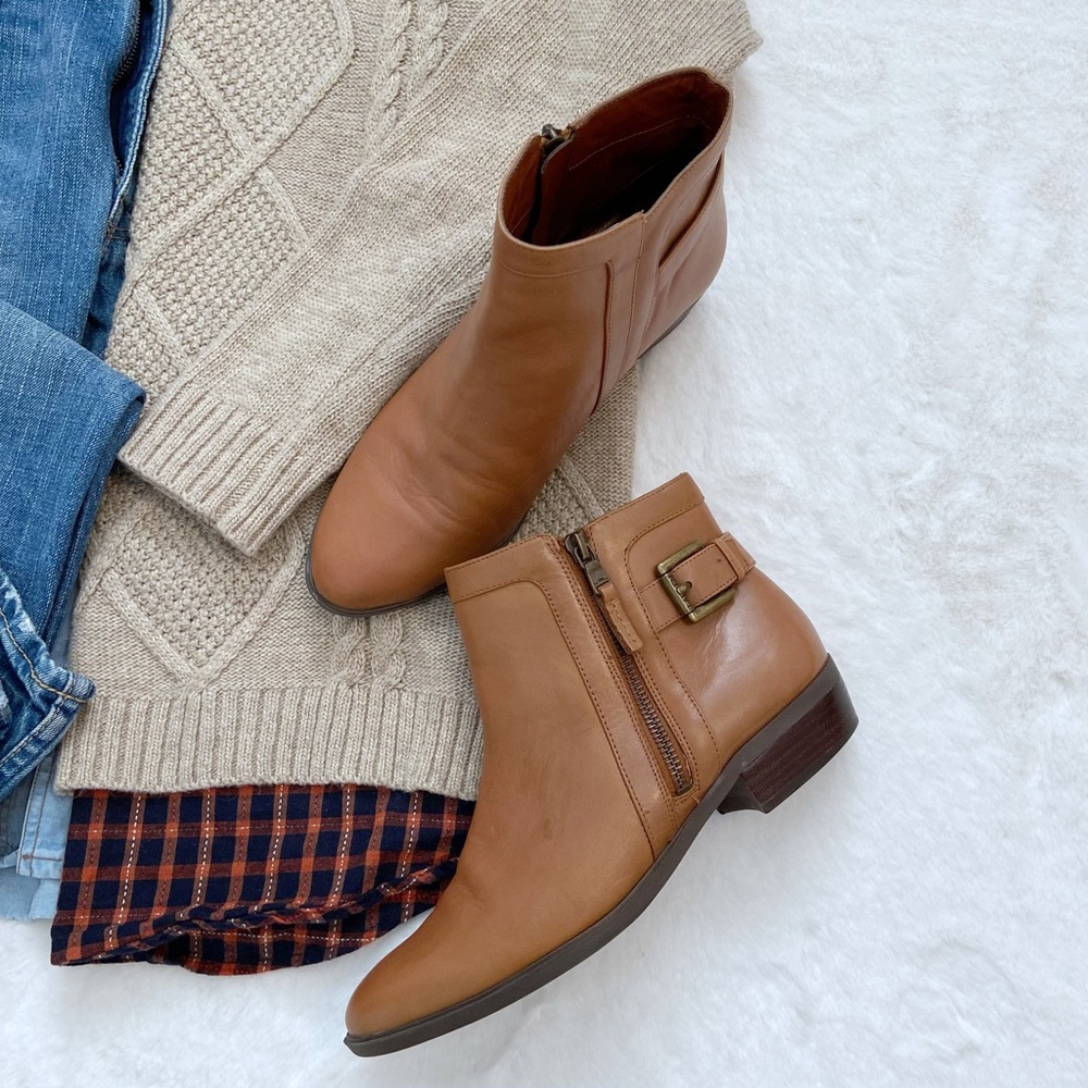 RALPH LAUREN Leather Ankle Boots in Saddle Tan - Picture 13 of 16